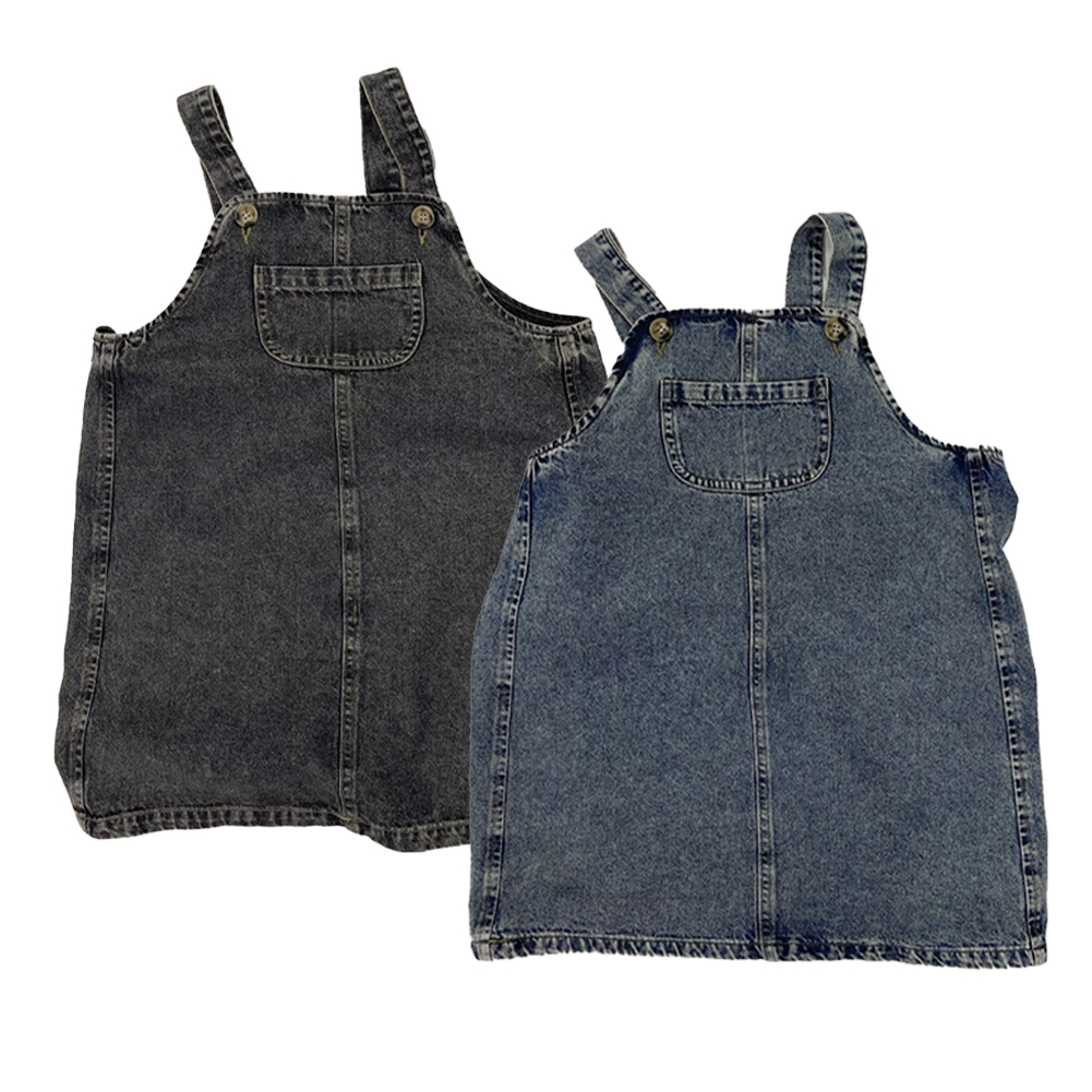KYAIGUO 1-9Y Kids Toddler Girls Summer Demin Dresses Sundress Spaghetti Strap Dress Baby Sleeveless Midi Jeans Dress